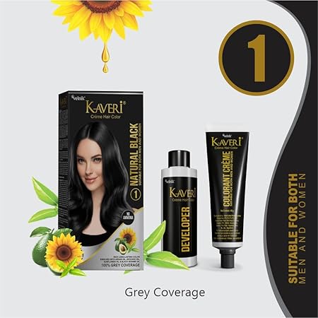 Kaveri Creme Hair Color - Organic Hair Colour With Grey Coverage - Long Lasting Conditioning Hair Color - For Natural Looking Results - Pack Of 3 - Image 4