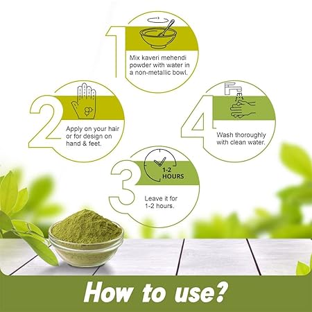 Kaveri Mehendi Powder 100% Natural Henna Powder for Hairs, Hands & Feets - Image 4