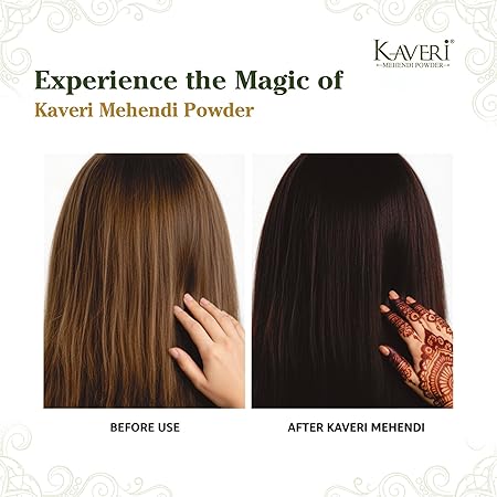 Kaveri Mehendi Powder 100% Natural Henna Powder For Hairs, Hands & Feet (500 gm) - Image 6