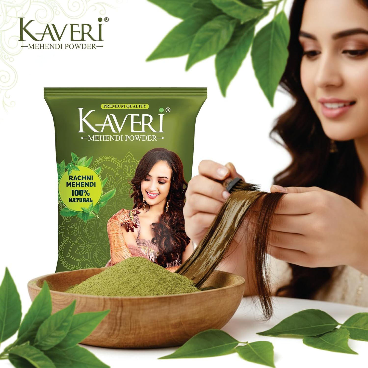 Kaveri Mehendi Powder 100% Natural Henna Powder For Hairs, Hands & Feet (500 gm) - Image 4